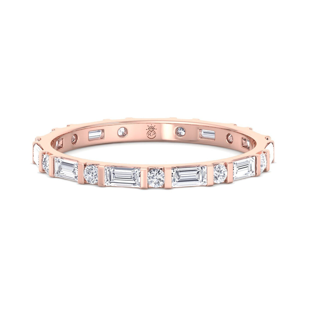 Baguette &amp; Round Cut Eternity Band