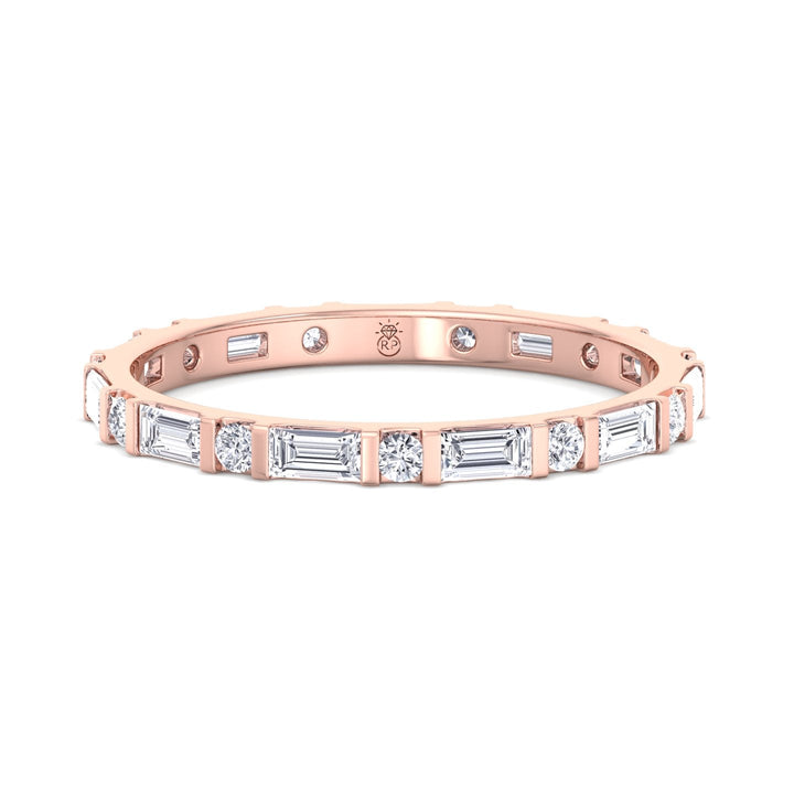 Baguette &amp; Round Cut Eternity Band