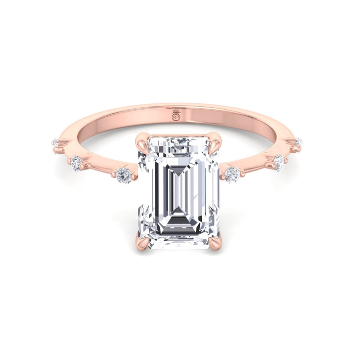 Multiple Stone Emerald Cut Ring with Thin Band