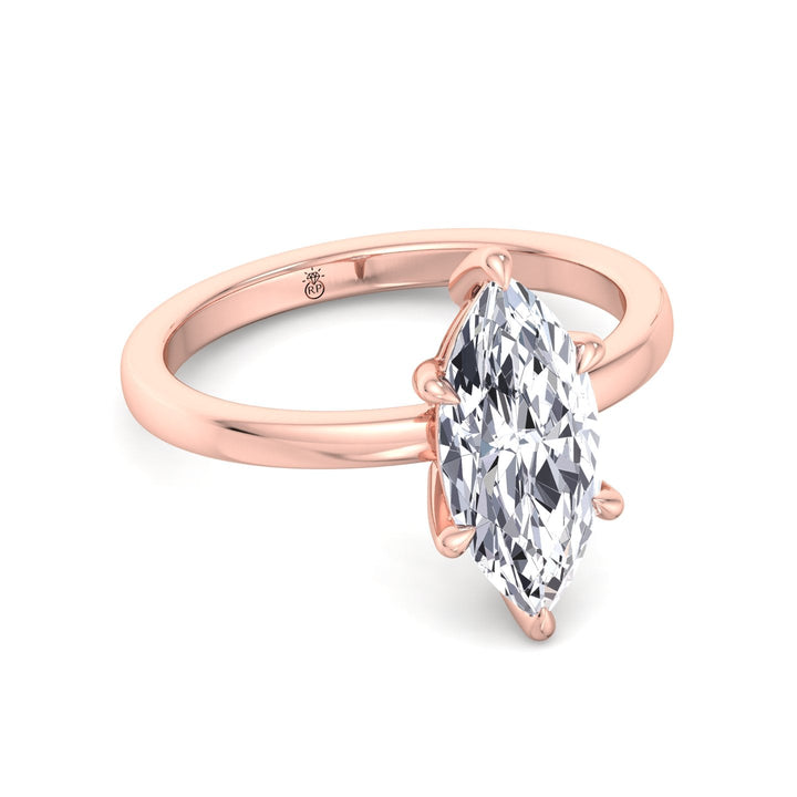 Marquise Shape Solitaire Engagement Ring