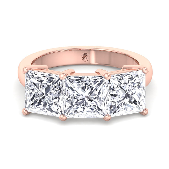 Princess Cut 3 Stone Engagement Ring