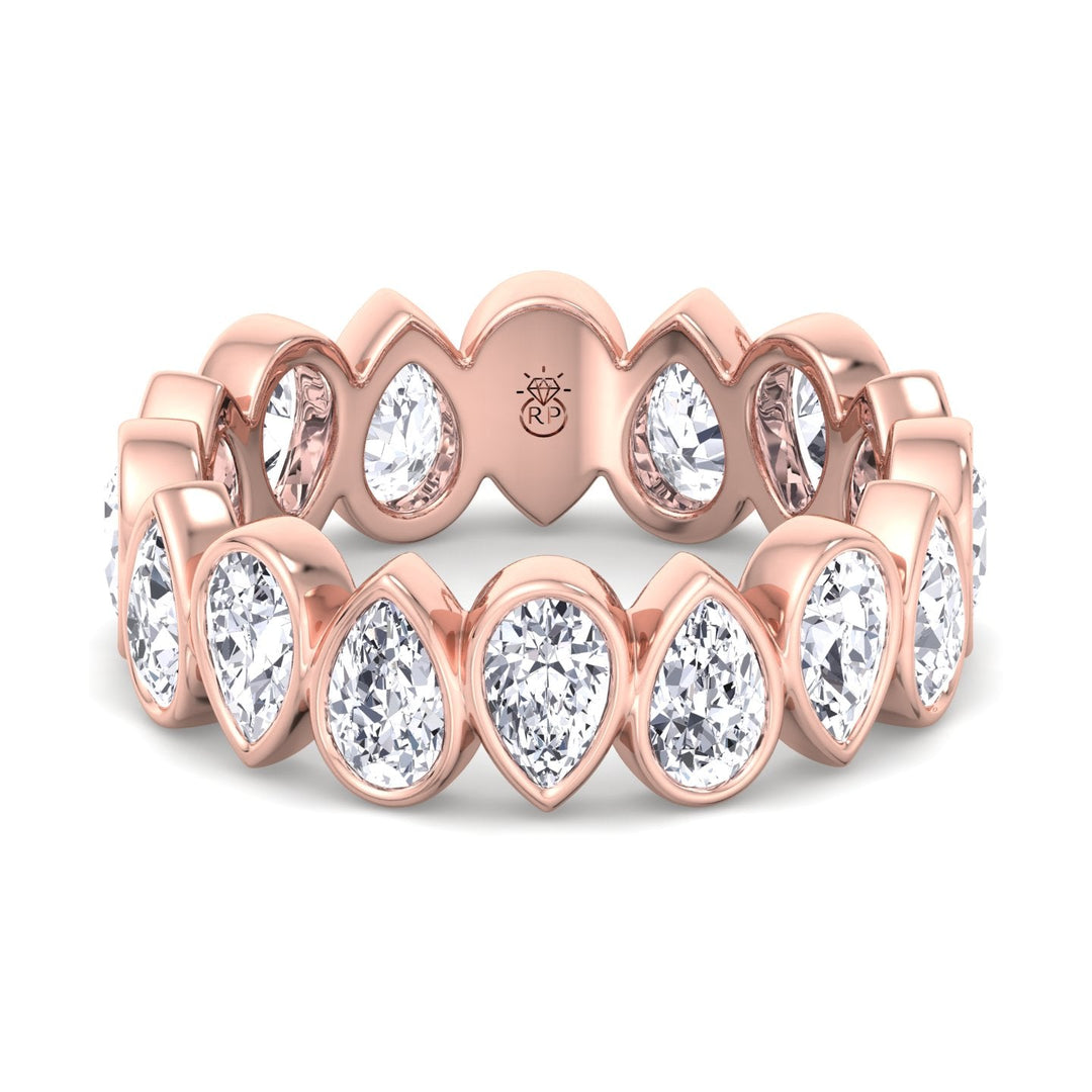 Bezel Set Pear Shape Eternity Band