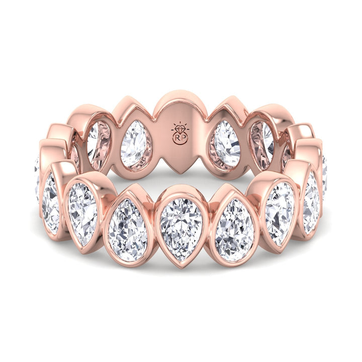 Bezel Set Pear Shape Eternity Band