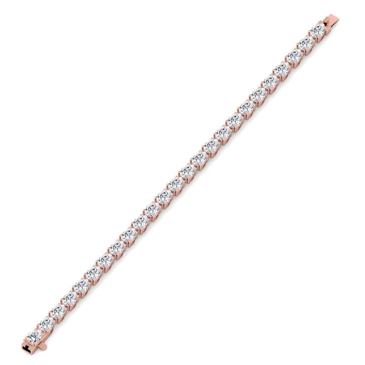 (13.70Ct T.W) Pear Shape East To West Tennis Bracelet