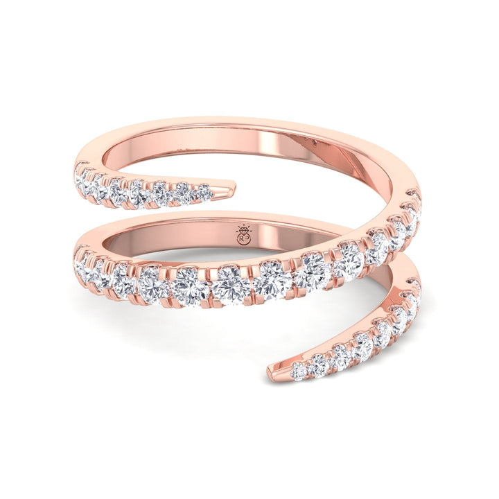 Procida - Swirl Style - Wedding Band ( .85ct)
