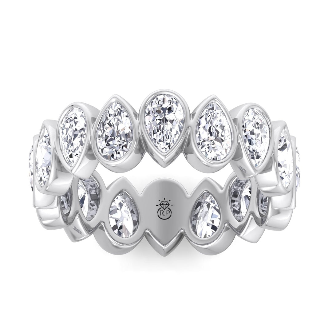 Bezel Set Pear Shape Eternity Band