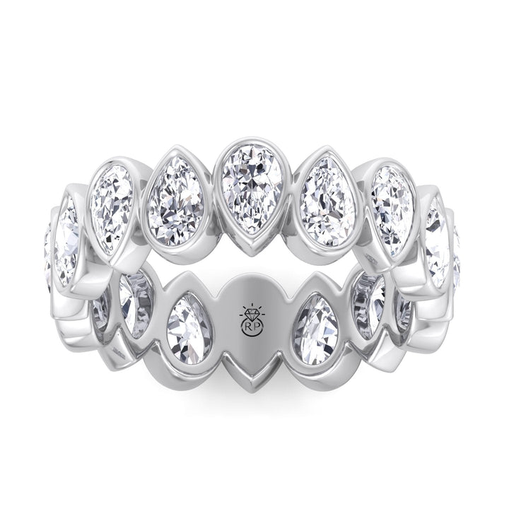 Bezel Set Pear Shape Eternity Band