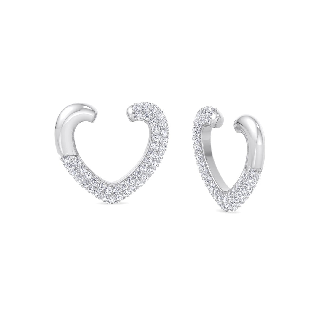 Heart Shaped Pave Ear Cuff