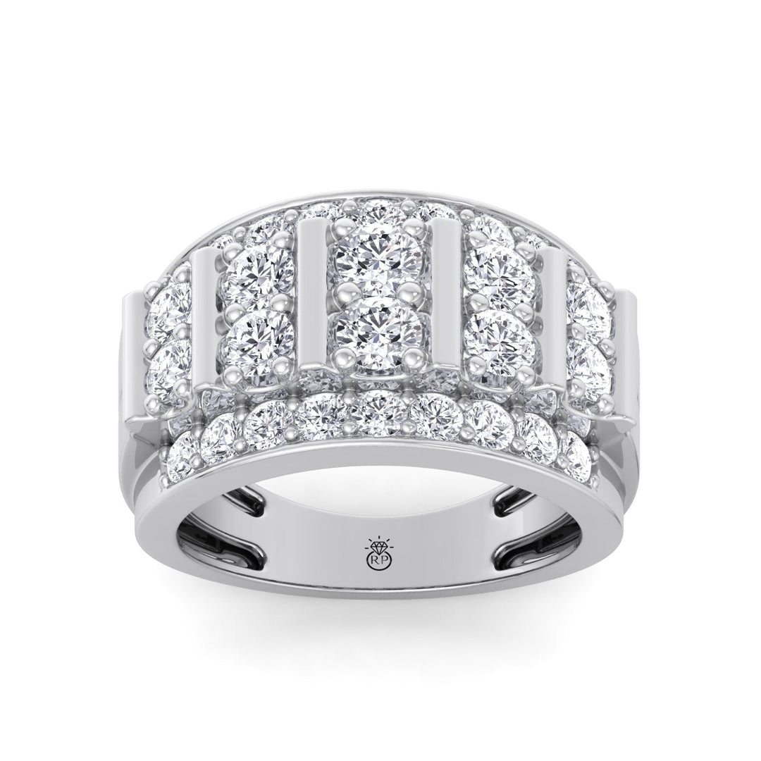 5ct Men’s Multi-Row Column Ring