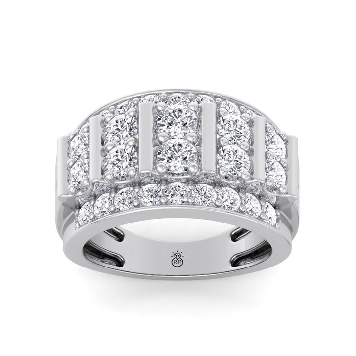 5ct Men’s Multi-Row Column Ring