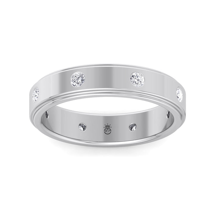 Vulcano - Men’s  Wedding Band 6mm ( .40ct)