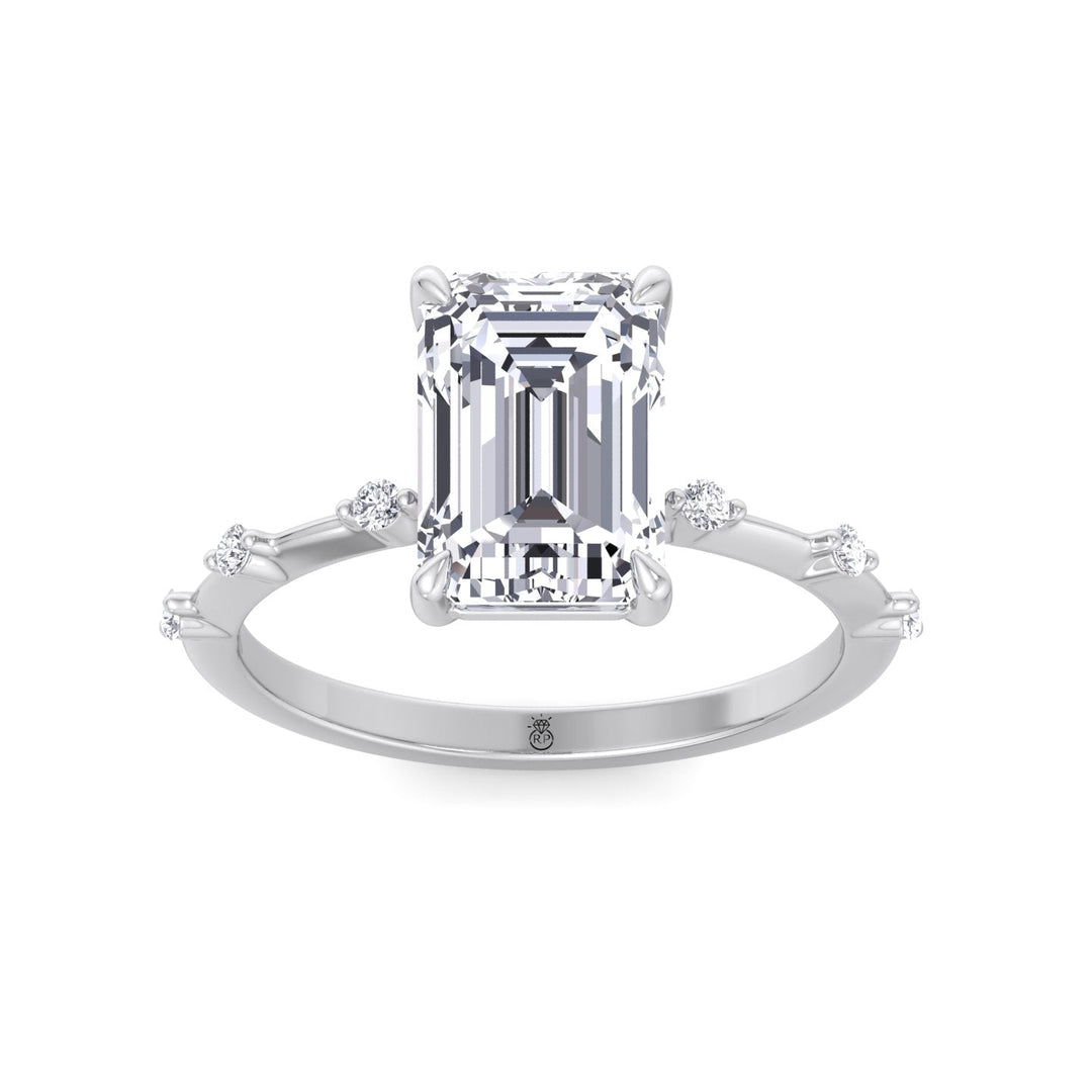 Multiple Stone Emerald Cut Ring with Thin Band