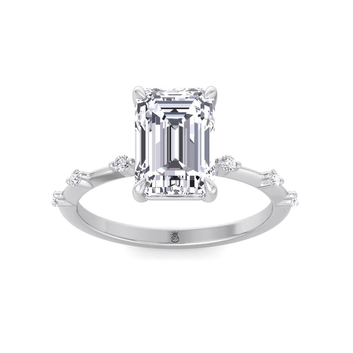 Multiple Stone Emerald Cut Ring with Thin Band