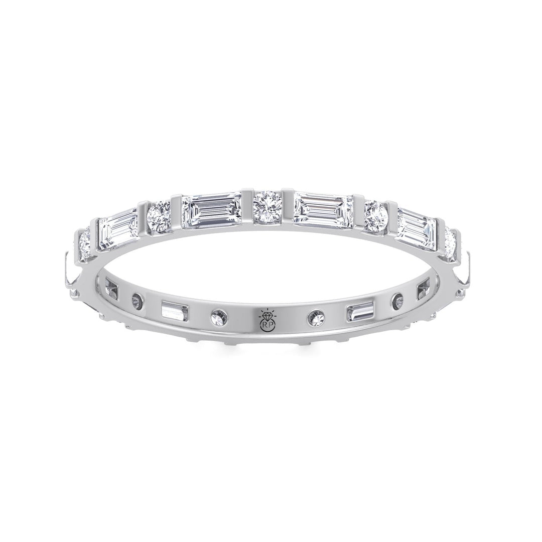 Baguette &amp; Round Cut Eternity Band