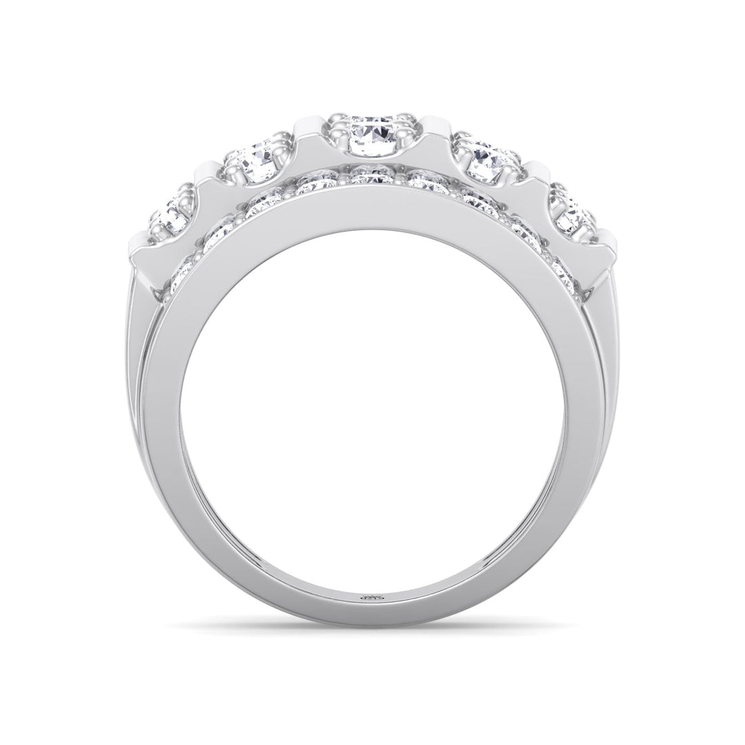 5ct Men’s Multi-Row Column Ring