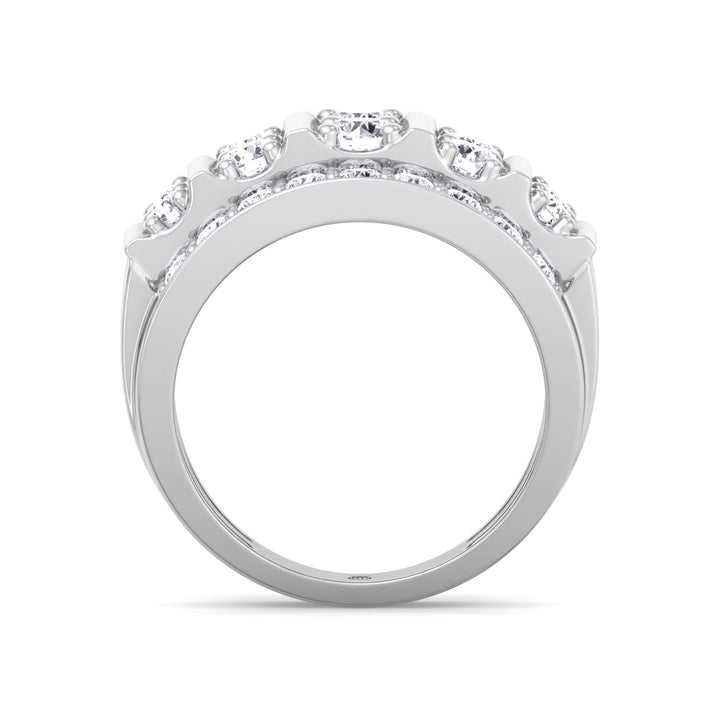 5ct Men’s Multi-Row Column Ring