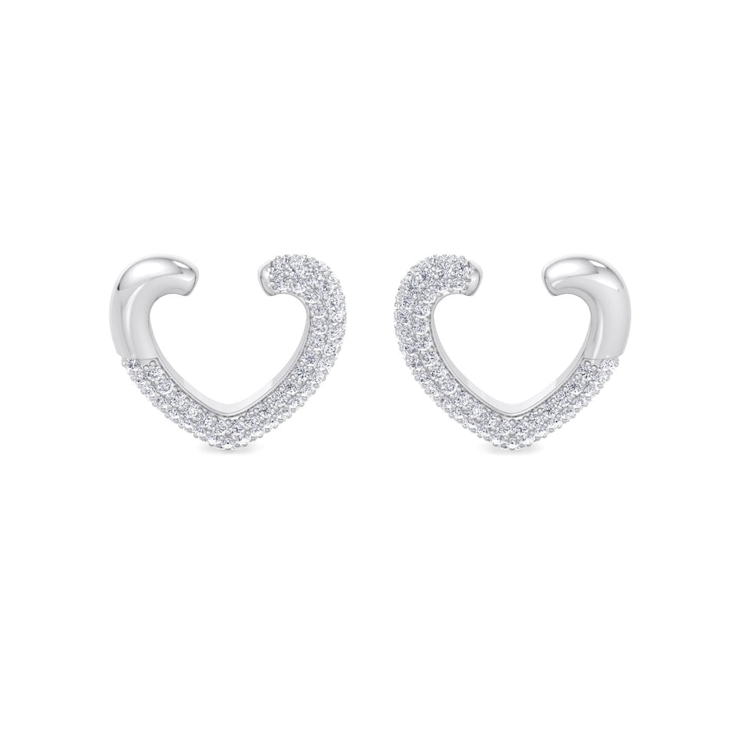 Heart Shaped Pave Ear Cuff