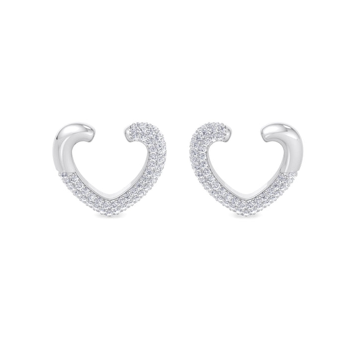 Heart Shaped Pave Ear Cuff