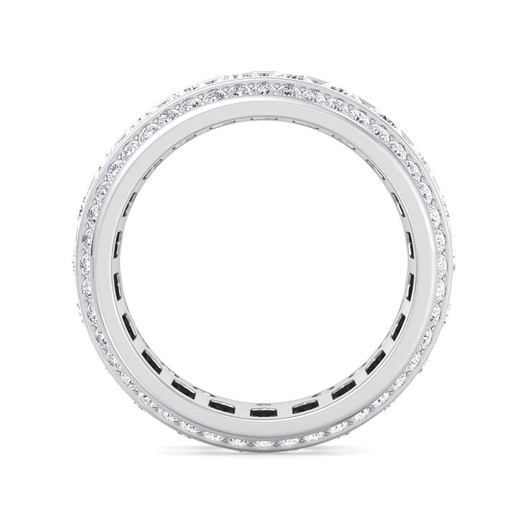 Exclusive 3 Row Round Eternity Band