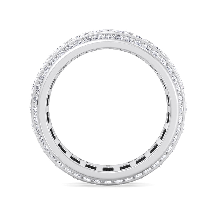 Exclusive 3 Row Round Eternity Band