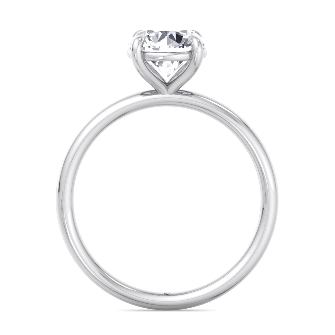Thin Band Solitaire Round Brilliant Engagement Ring