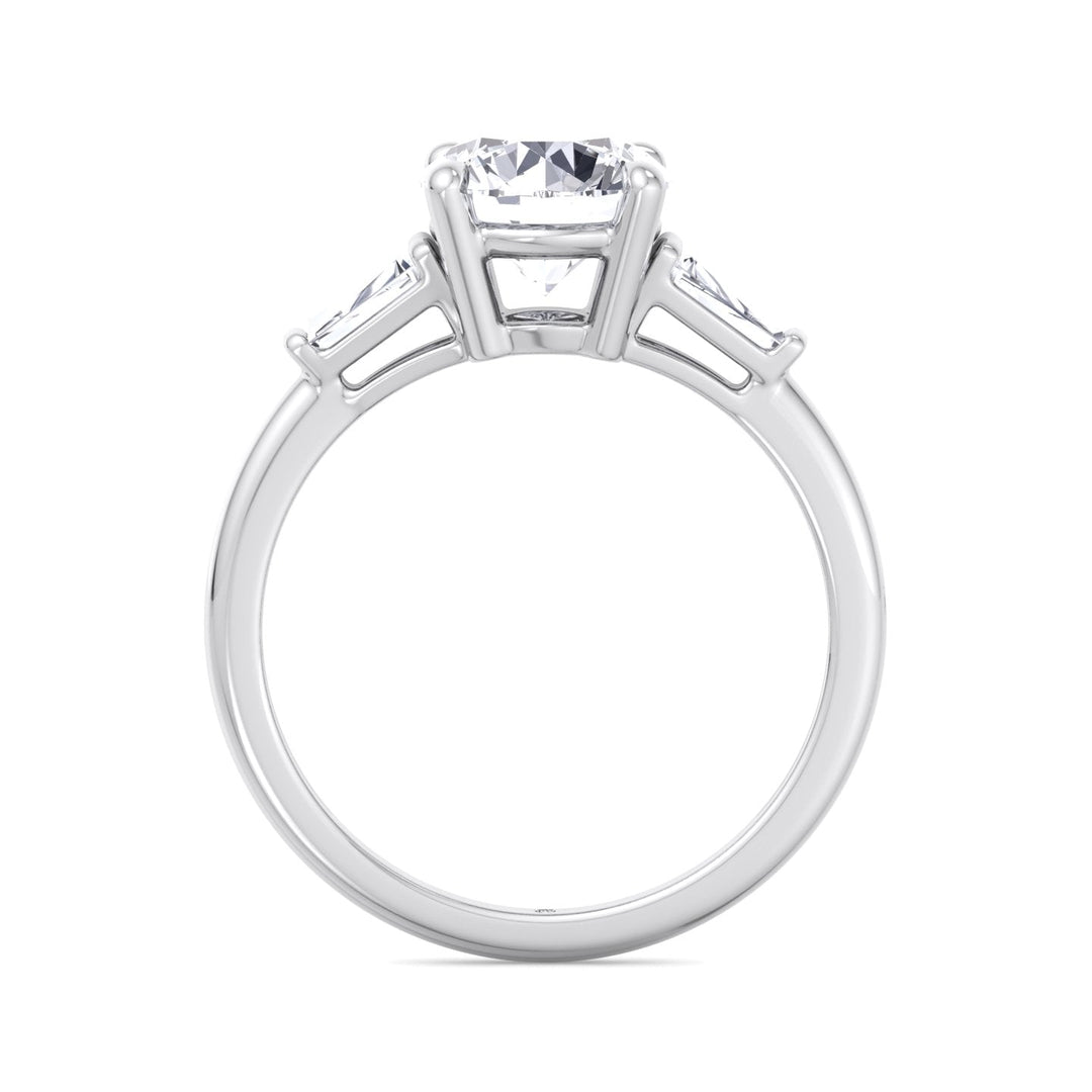 Tapered Baguette Round Cut Engagement Ring