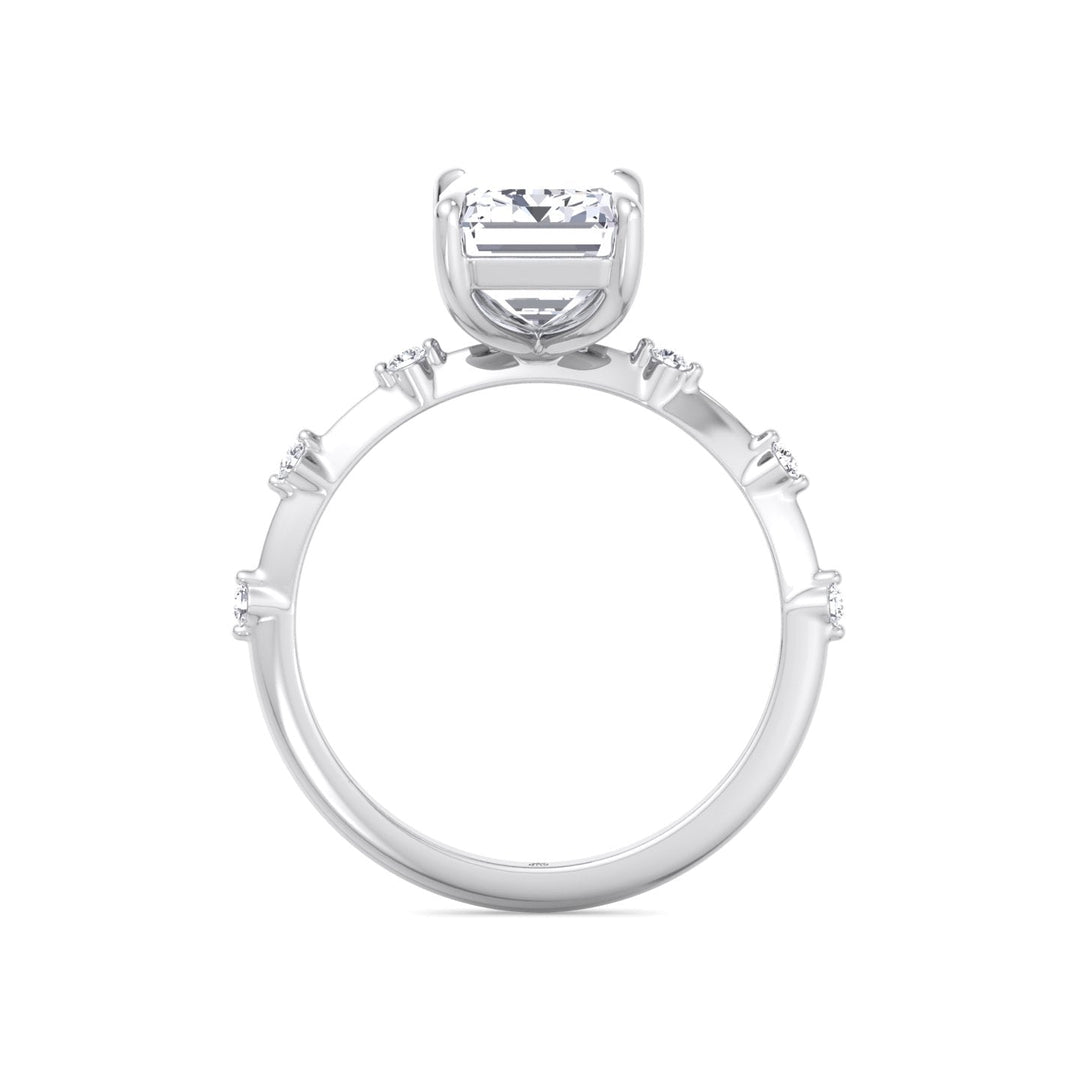 Multiple Stone Emerald Cut Ring with Thin Band