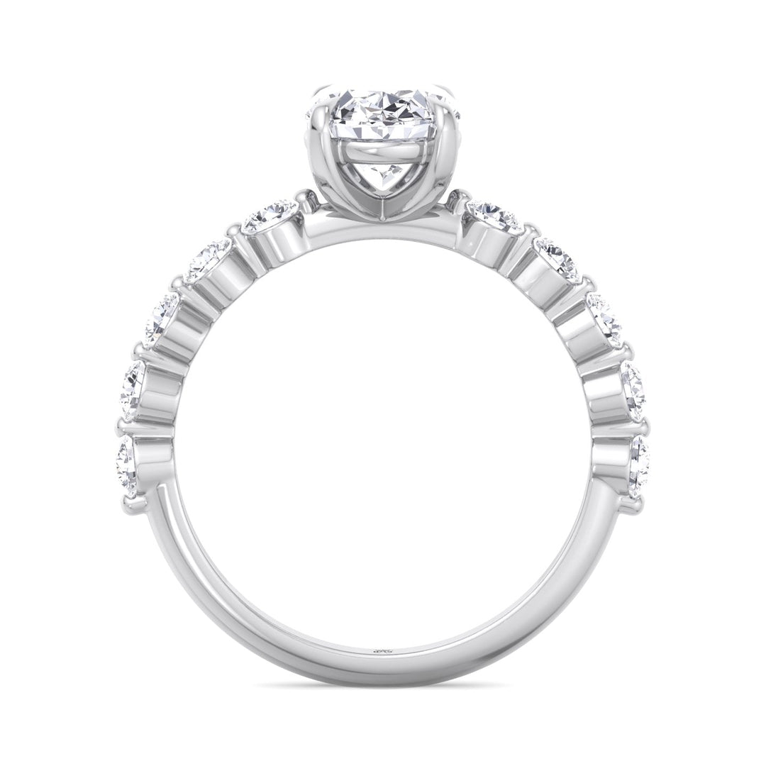 Multiple Stone Oval Cut Engagement Ring