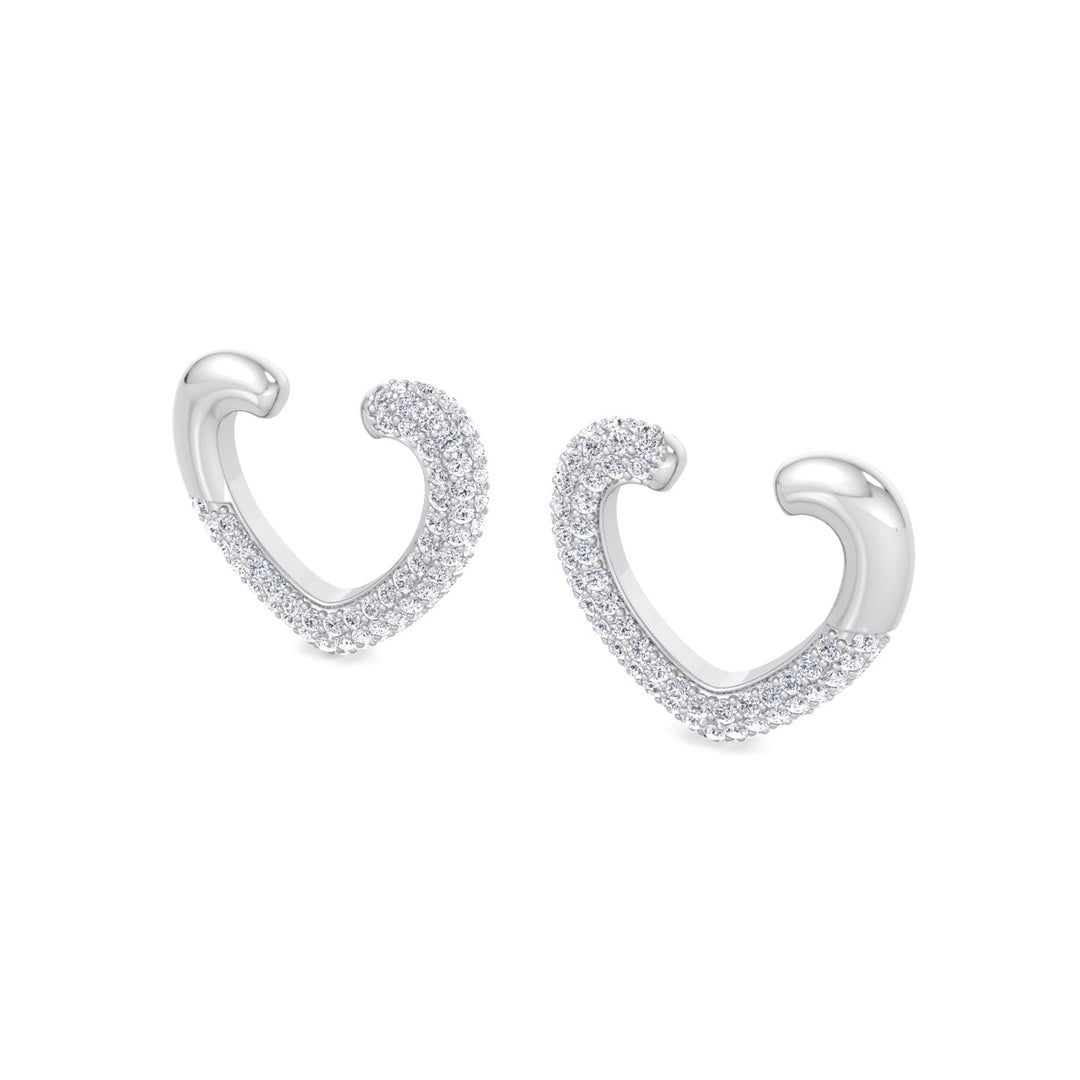 Heart Shaped Pave Ear Cuff