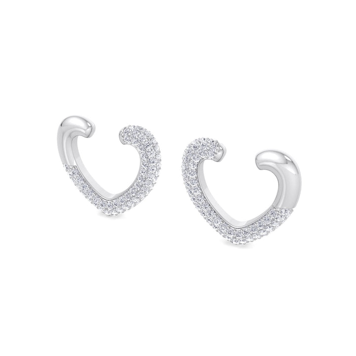 Heart Shaped Pave Ear Cuff