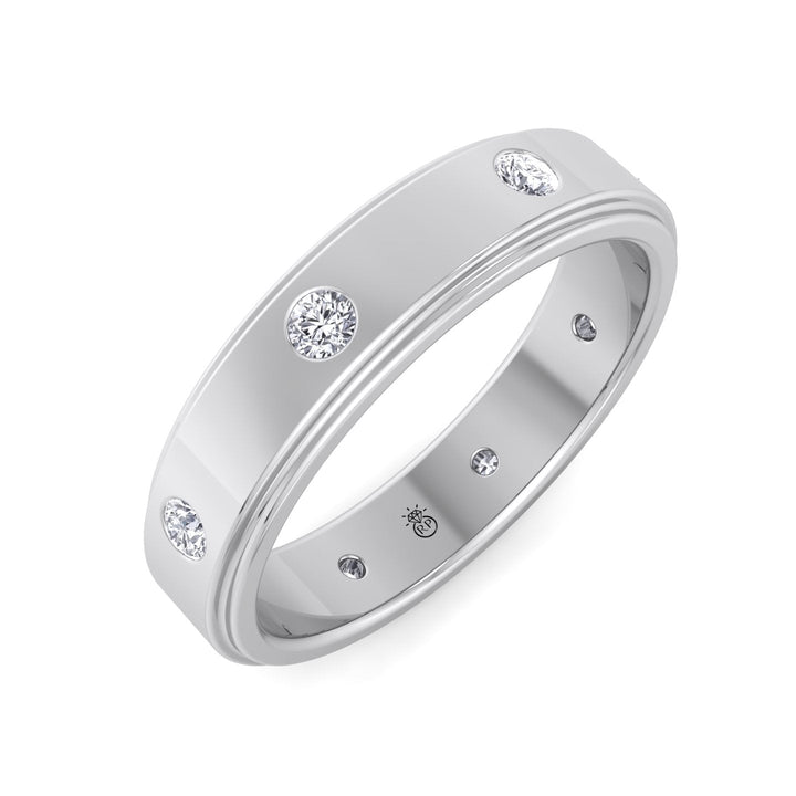 Vulcano - Men’s  Wedding Band 6mm ( .40ct)