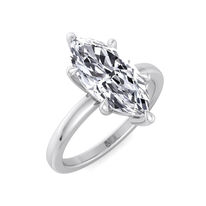 Marquise Shape Solitaire Engagement Ring