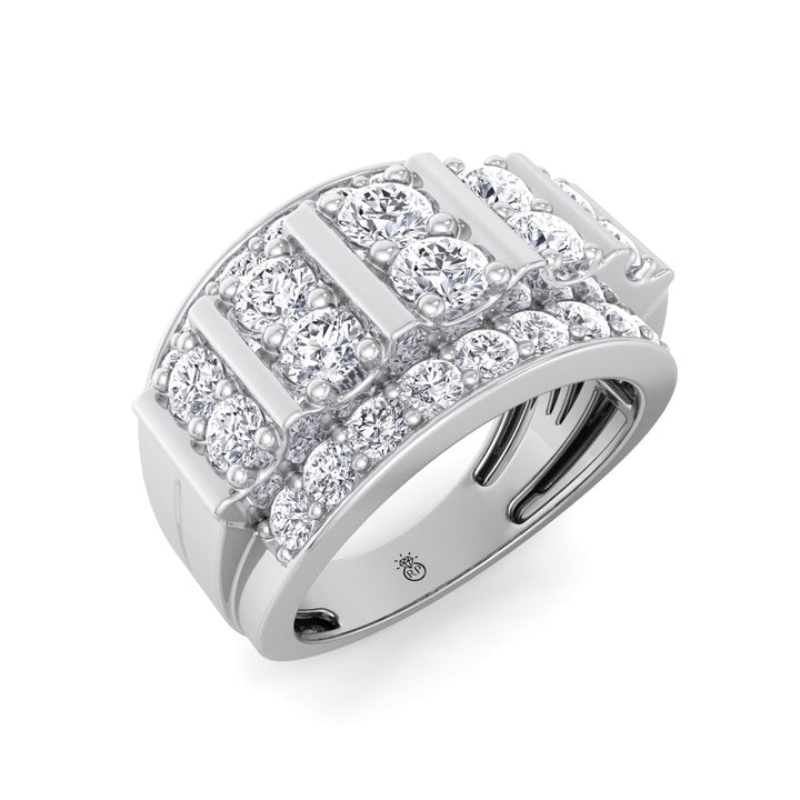 5ct Men’s Multi-Row Column Ring