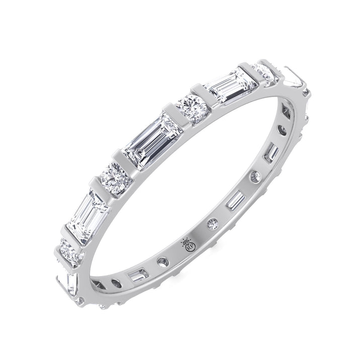 Baguette &amp; Round Cut Eternity Band