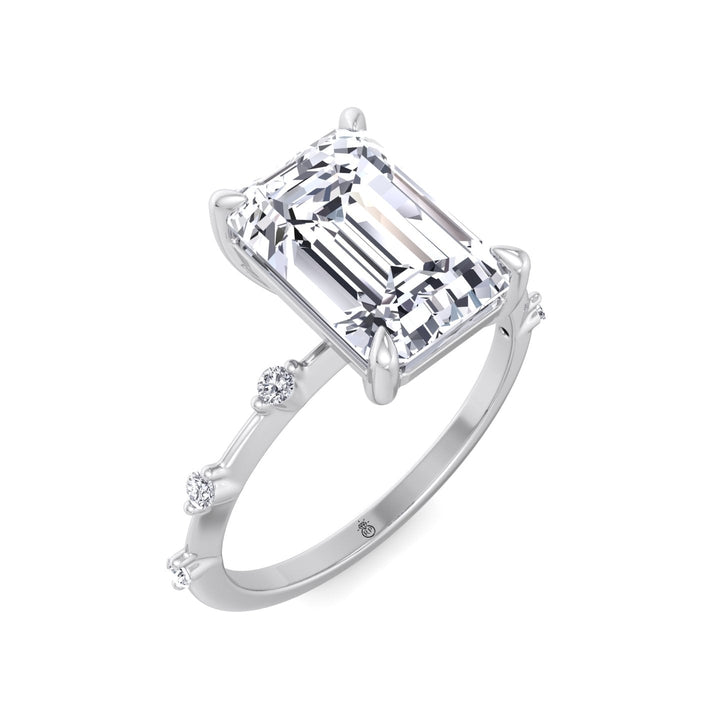 Multiple Stone Emerald Cut Ring with Thin Band