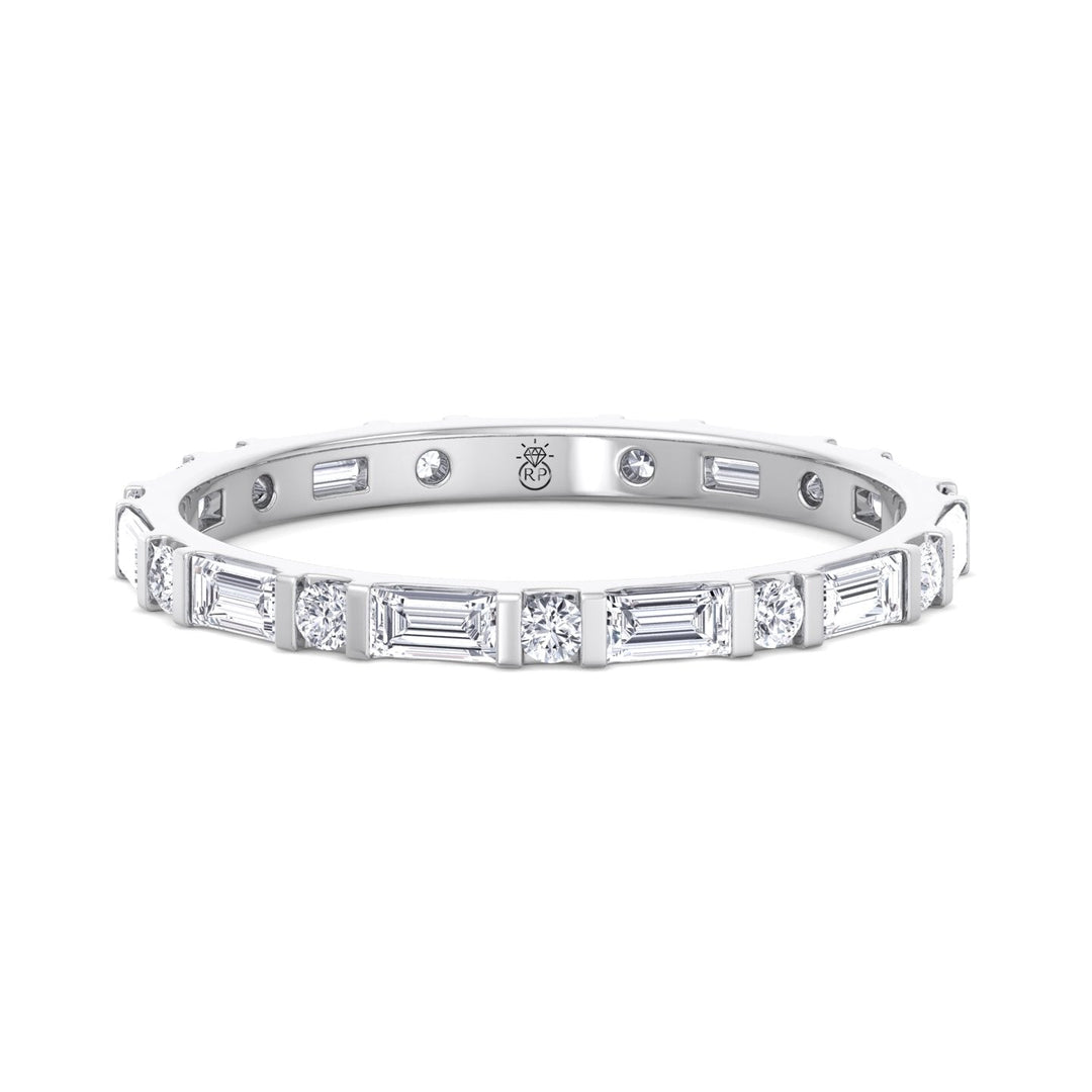 Baguette &amp; Round Cut Eternity Band