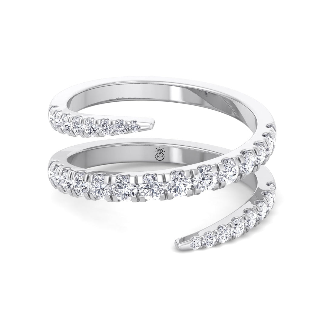 Procida - Swirl Style - Wedding Band ( .85ct)