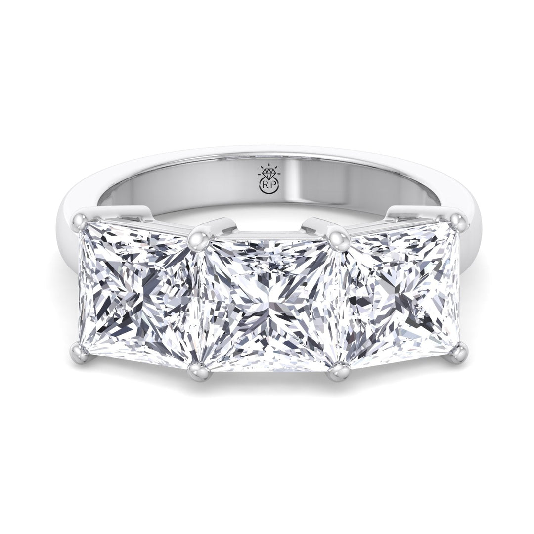 Princess Cut 3 Stone Engagement Ring