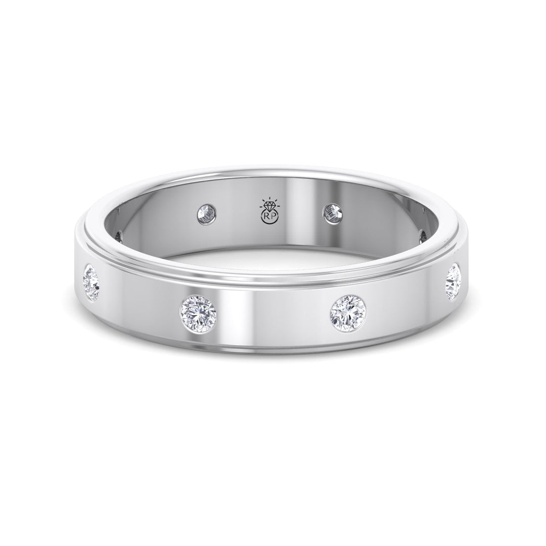 Vulcano - Men’s  Wedding Band 6mm ( .40ct)