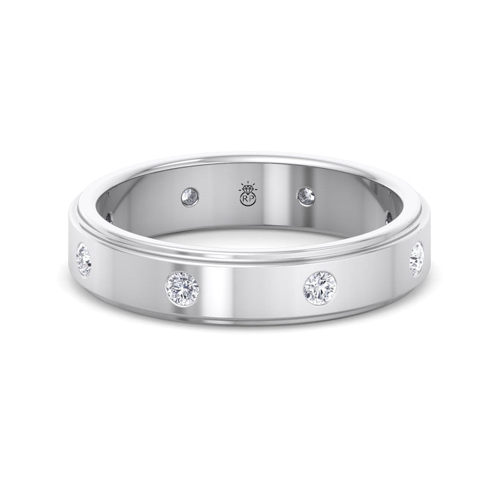 Vulcano - Men’s  Wedding Band 6mm ( .40ct)