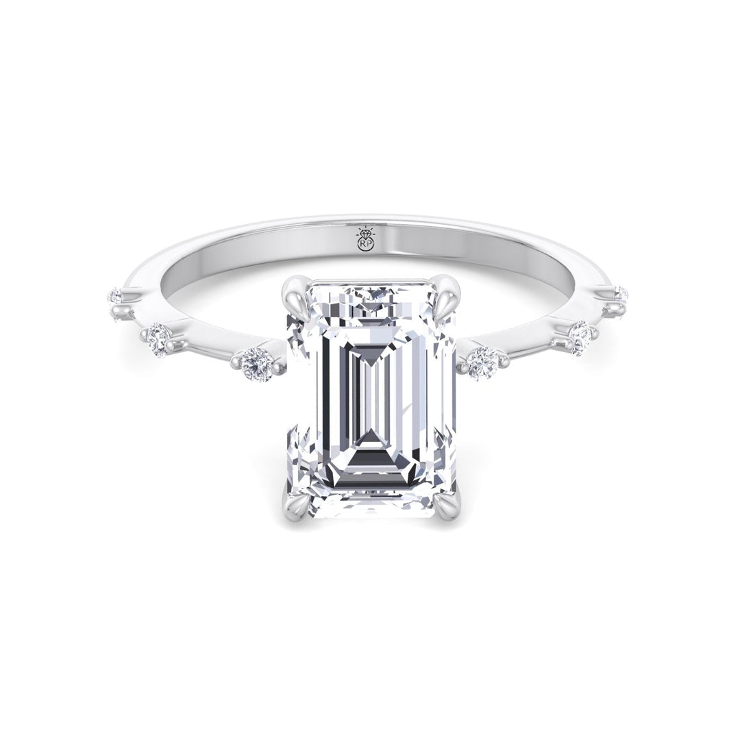 Multiple Stone Emerald Cut Ring with Thin Band