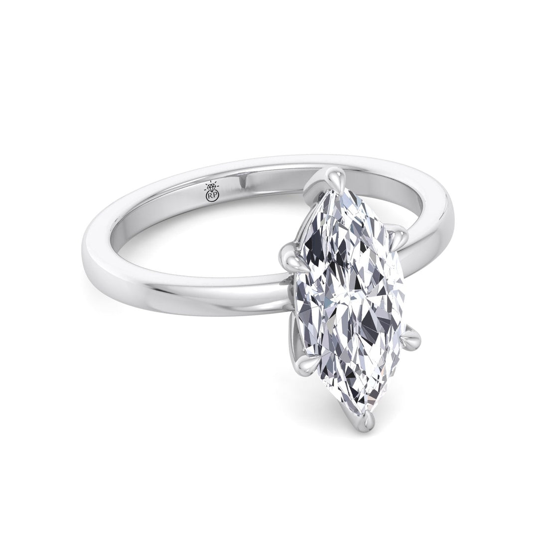 Marquise Shape Solitaire Engagement Ring