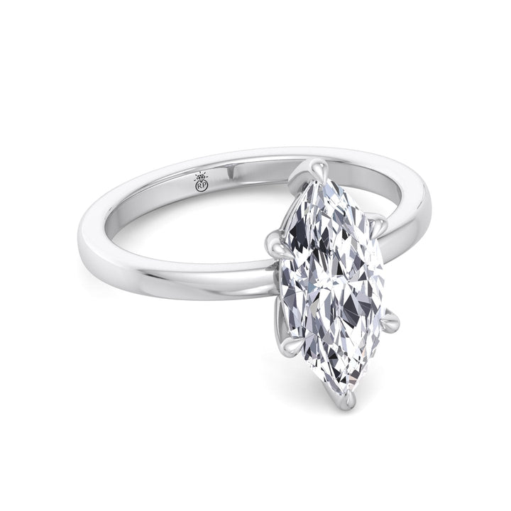 Marquise Shape Solitaire Engagement Ring