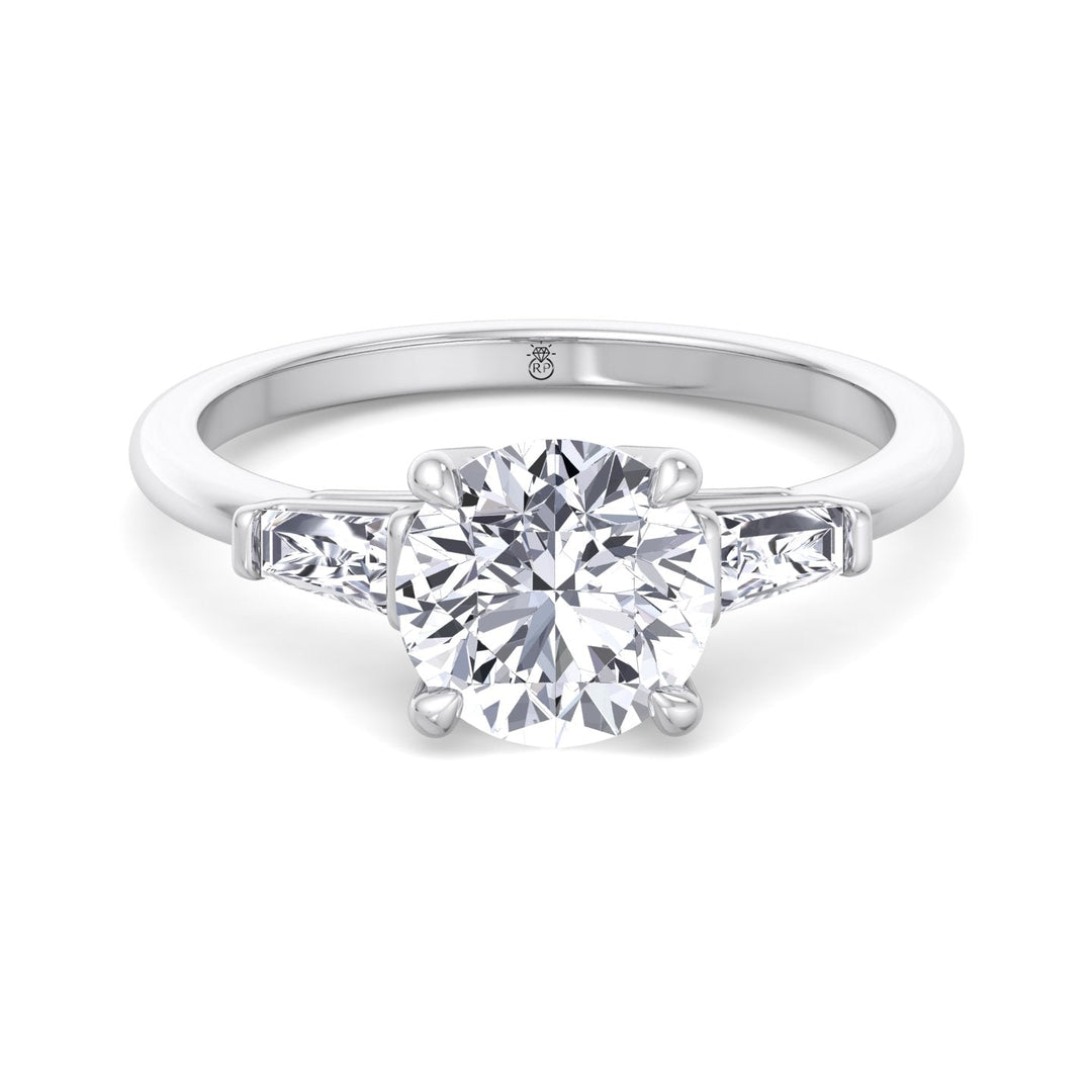 Tapered Baguette Round Cut Engagement Ring