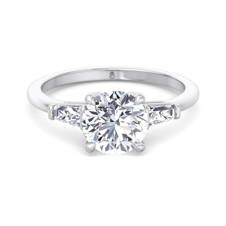 Tapered Baguette Round Cut Engagement Ring