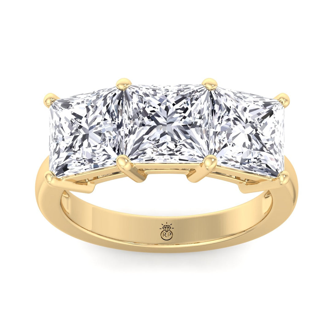 Princess Cut 3 Stone Engagement Ring