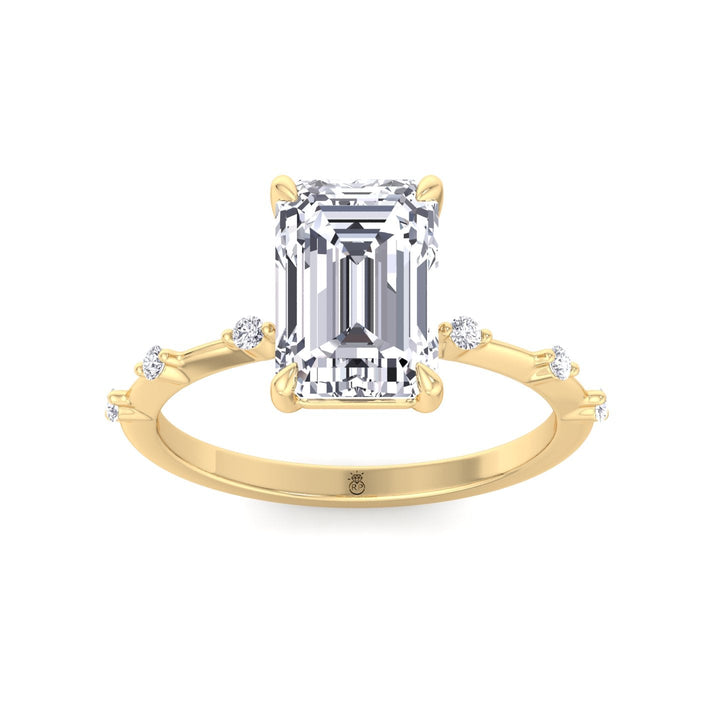 Multiple Stone Emerald Cut Ring with Thin Band