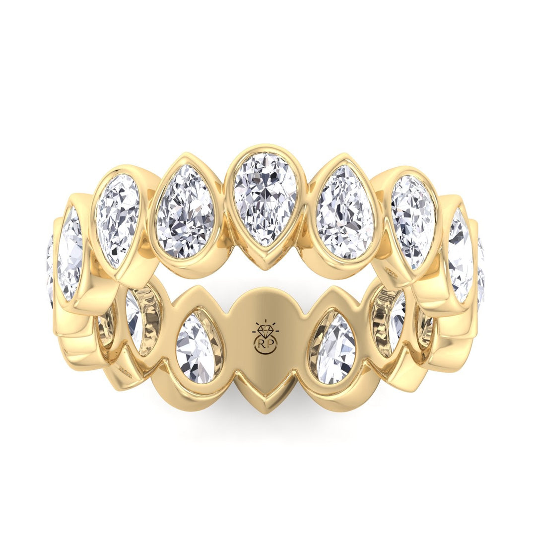 Bezel Set Pear Shape Eternity Band