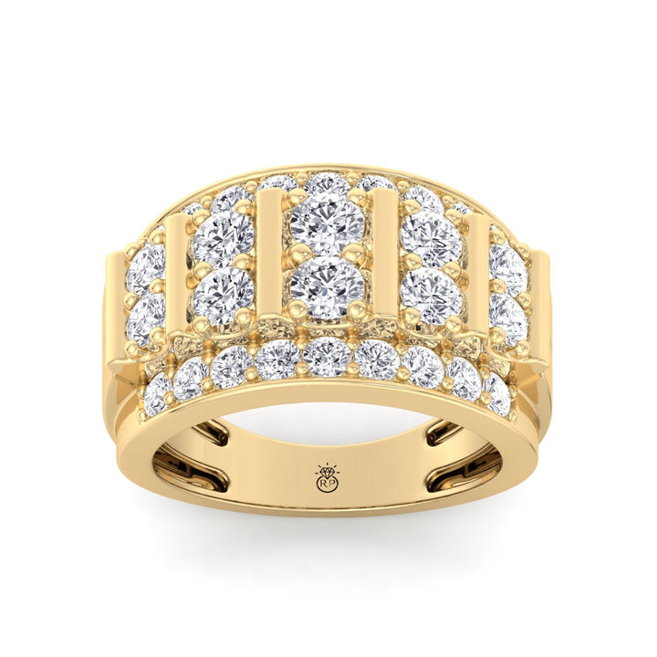 5ct Men’s Multi-Row Column Ring