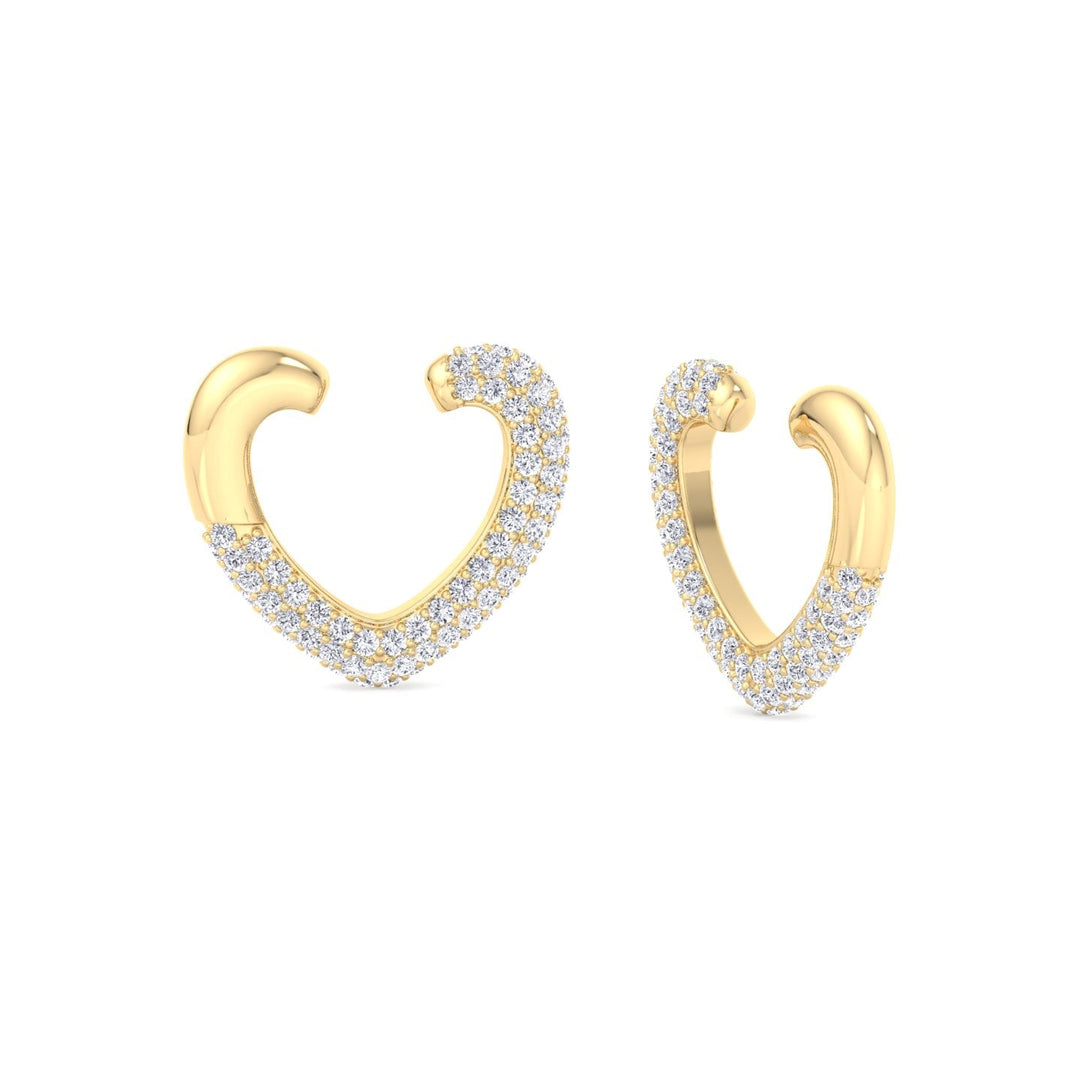 Heart Shaped Pave Ear Cuff